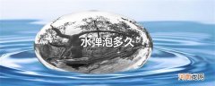 水弹泡多久