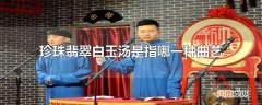 珍珠翡翠白玉汤是指哪一种曲艺