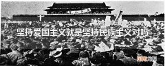 坚持爱国主义就是坚持民族主义对吗