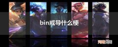 bin戒导什么梗