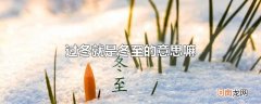 过冬就是冬至的意思嘛