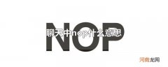 聊天中nop什么意思