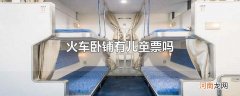 火车卧铺有儿童票吗