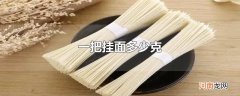 一把挂面多少克