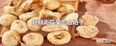 新鲜无花果怎么晒干