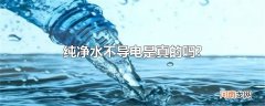 纯净水不导电是真的吗?