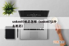 snkn67j1什么机芯 snkm97机芯怎样