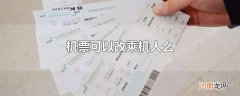 机票可以改乘机人么