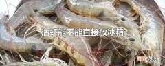 活虾能不能直接放冰箱
