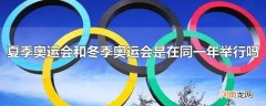 夏季奥运会和冬季奥运会是在同一年举行吗