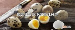 鹌鹑蛋冷水下锅煮几分钟