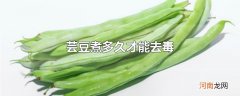 芸豆煮多久才能去毒