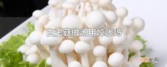 白玉菇做汤用焯水吗