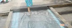 浸脚池余氯标准