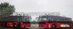 都江堰公交车可以用天府通吗