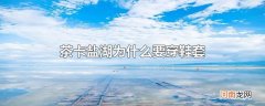 茶卡盐湖为什么要穿鞋套