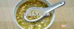 绿豆多久能煮熟
