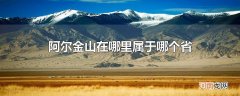 阿尔金山在哪里属于哪个省