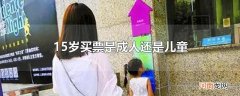 15岁买票是成人还是儿童