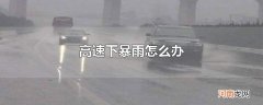 高速下暴雨怎么办