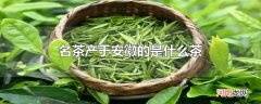 名茶产于安徽的是什么茶