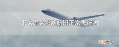 下大雨会影响航班正常飞行吗