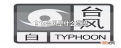 白色台风是什么意思