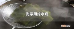 海带用焯水吗