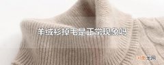 羊绒衫掉毛是正常现象吗