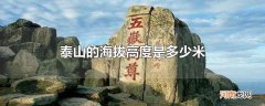 泰山的海拔高度是多少米