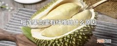 榴莲果肉里有纤维丝什么原因