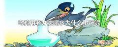 乌鸦用老办法喝水为什么不行呢