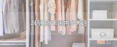 2码相当于国内多大码