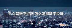 什么是数字经济,怎么发展数字经济