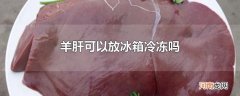 羊肝可以放冰箱冷冻吗