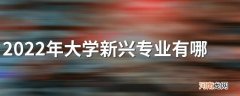 2022年大学新兴专业有哪些？