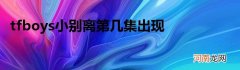 tfboys小别离第几集出现