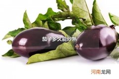 茄子多久能炒熟 炒茄子需要焯水吗