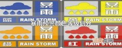 暴雨预警颜色等级划分