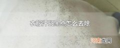 衣服汗斑黑点怎么去除