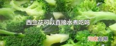 西兰花可以直接水煮吃吗