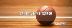 篮球可以带上高铁吗