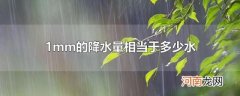 1mm的降水量相当于多少水