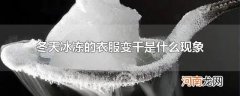 冬天冰冻的衣服变干是什么现象