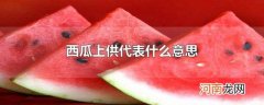 西瓜上供代表什么意思
