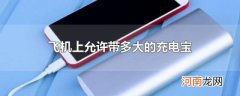 飞机上允许带多大的充电宝
