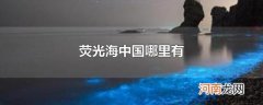 荧光海中国哪里有