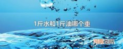1斤水和1斤油哪个重