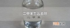 二甲苯怎么去除