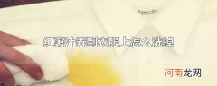 红薯汁弄到衣服上怎么洗掉